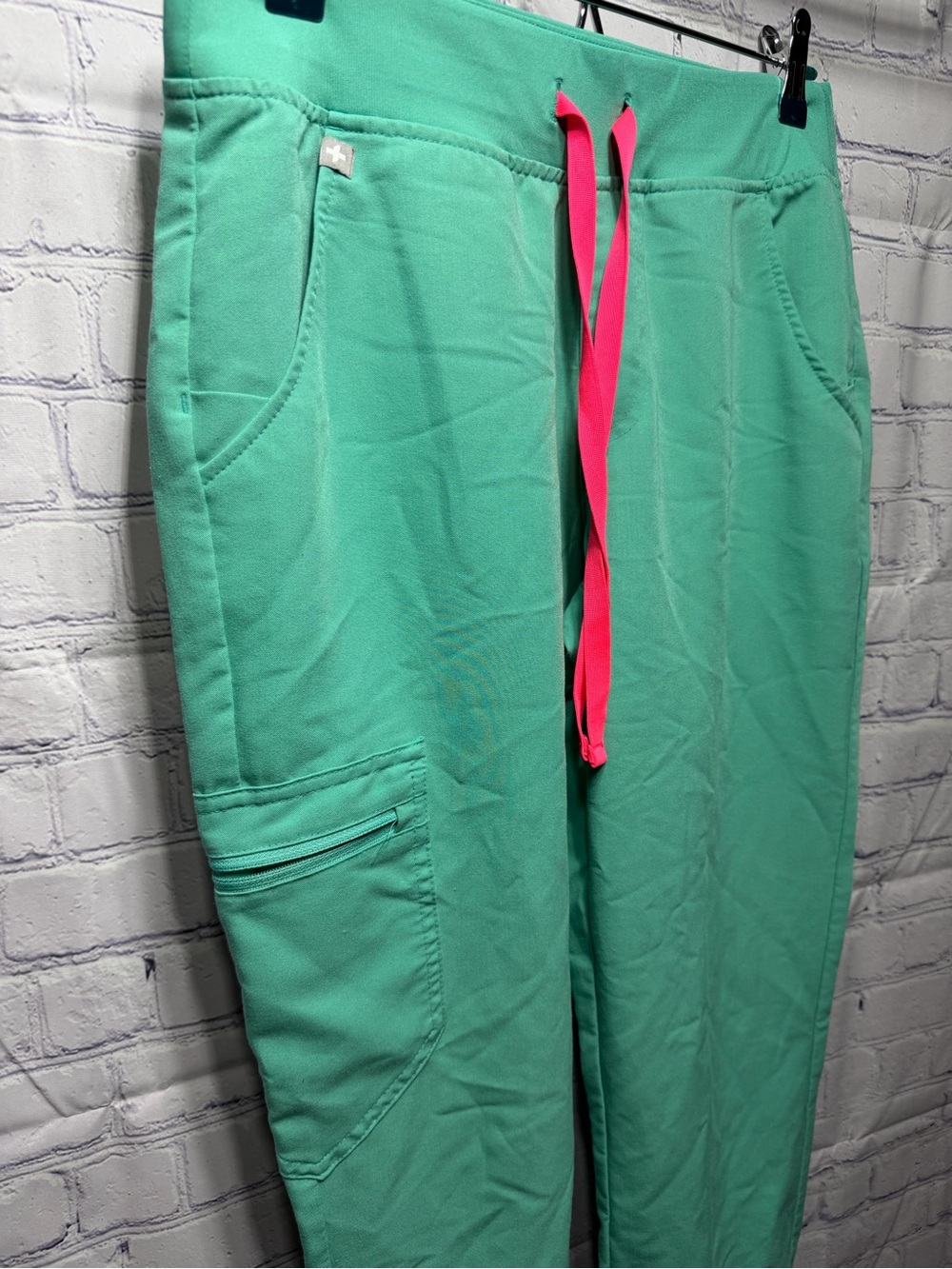 Figs Womens Uman High-Rise Jogger Scrub Pant Green Blue Sz S Nurse Medical - Picture 4 of 7